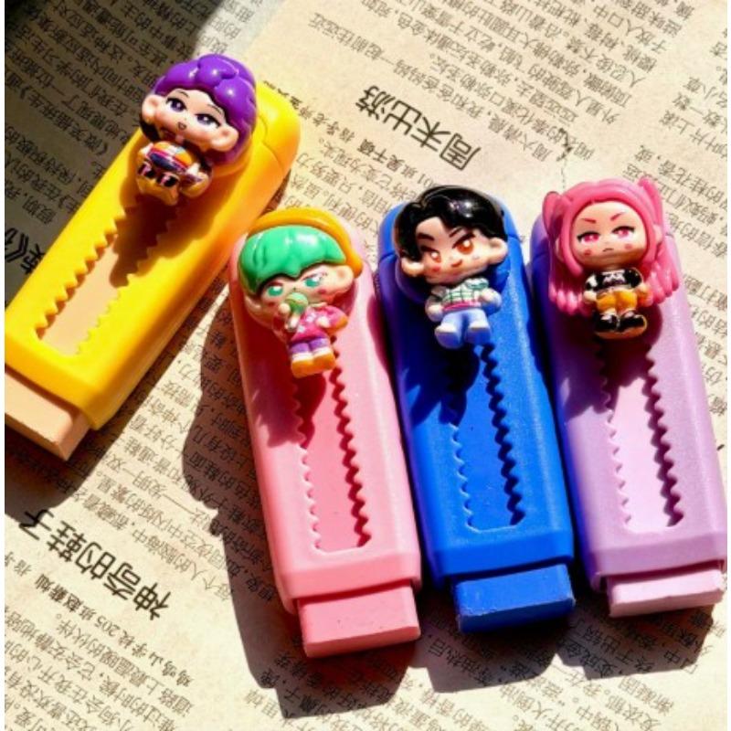 KPOP witch hunting group push-pull eraser, erasers, erasers, small chips, replaceable cores, student stationery supplies