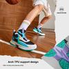 Li Ning Детские баскетбольные тканые спортивные удобные нескользящие амортизирующие износостойкие с отскоком дышащие баскетбольные кроссовки средней высоты YKBU092-3