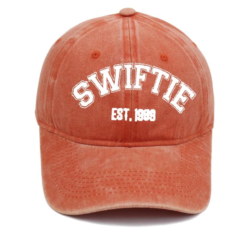 Европейская и американская бейсболка SWIFTIE с вышивкой, летняя, вываренная, в стиле ретро, для фанаток Тейлор, женская, удобная, дышащая, регулируемая