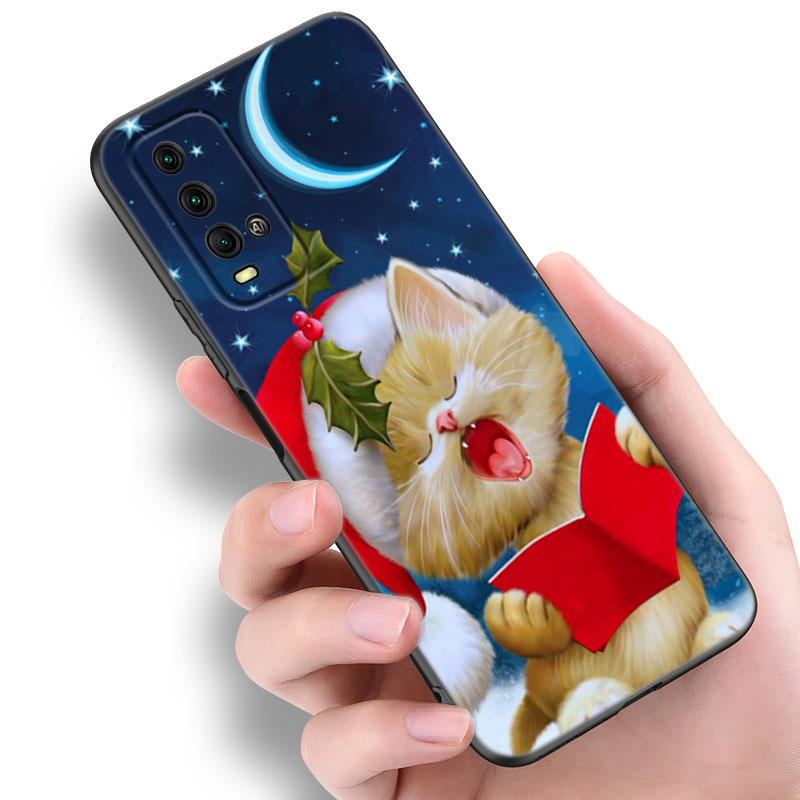 Счастливого Рождества Снеговик Чехол для телефона Для Xiaomi Redmi Note 5 6 9T K20 K40 K50 Pro 7A 8A 9A 9C 9i 10A 10C A1 S2 ТПУ Черная крышка