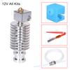 3D-принтер 12В   Горячий конец V5 J-head Hotend Комплект экструдера Bowden с соплом 0,4 мм, нагревательный провод, совместимый с   Серия 3D-принтеров Chiron