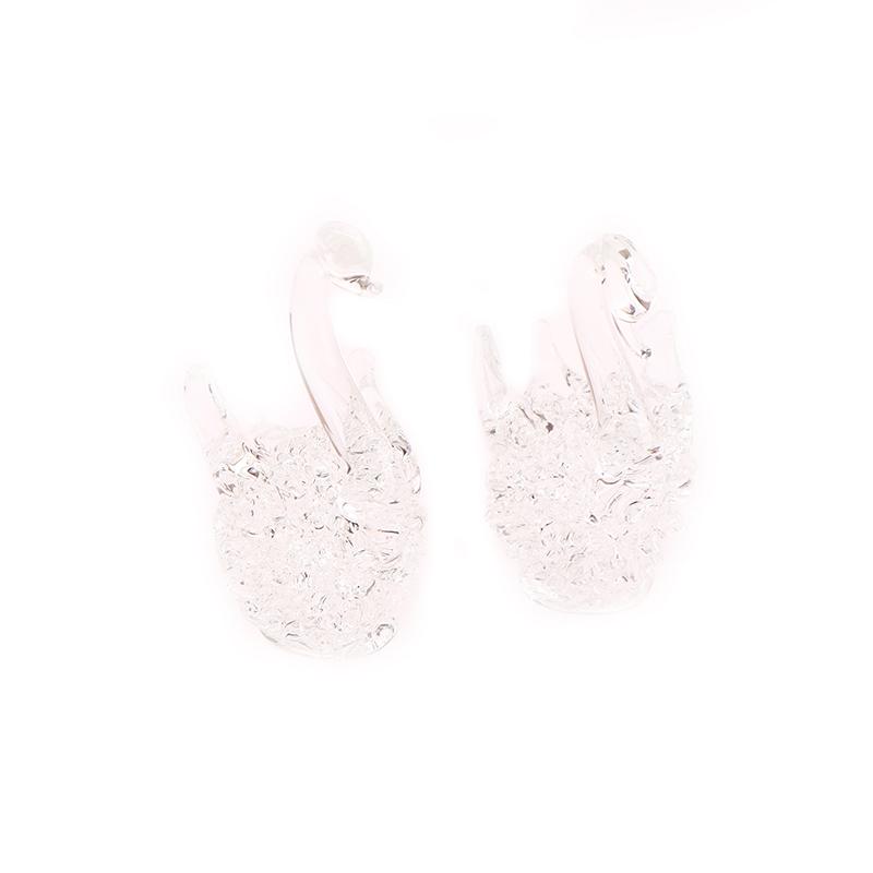 1 шт. статуэтка лебедя, стеклянное украшение в виде животного, фигурки лебедя, украшение для домашнего стола, миниатюрный креативный подарок