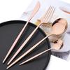 30Pcs Stainless Steel Flatware Cutlery Set Dinner Rose Dinnerware Set Knife Fruit Fork Spoon Kitchen Tableware Silverware Set