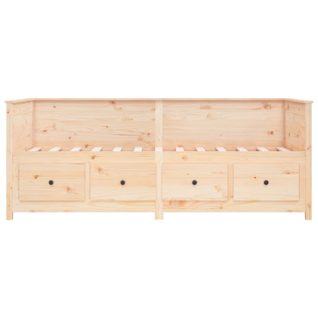 Daybed without Mattress 75 x 190 cm Solid Pine Wood