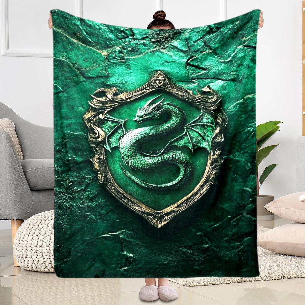 Slytherin Snake Crest Suitable blanket for offices, travel, living rooms also a good gift for friends and family Suitable for all seasons.