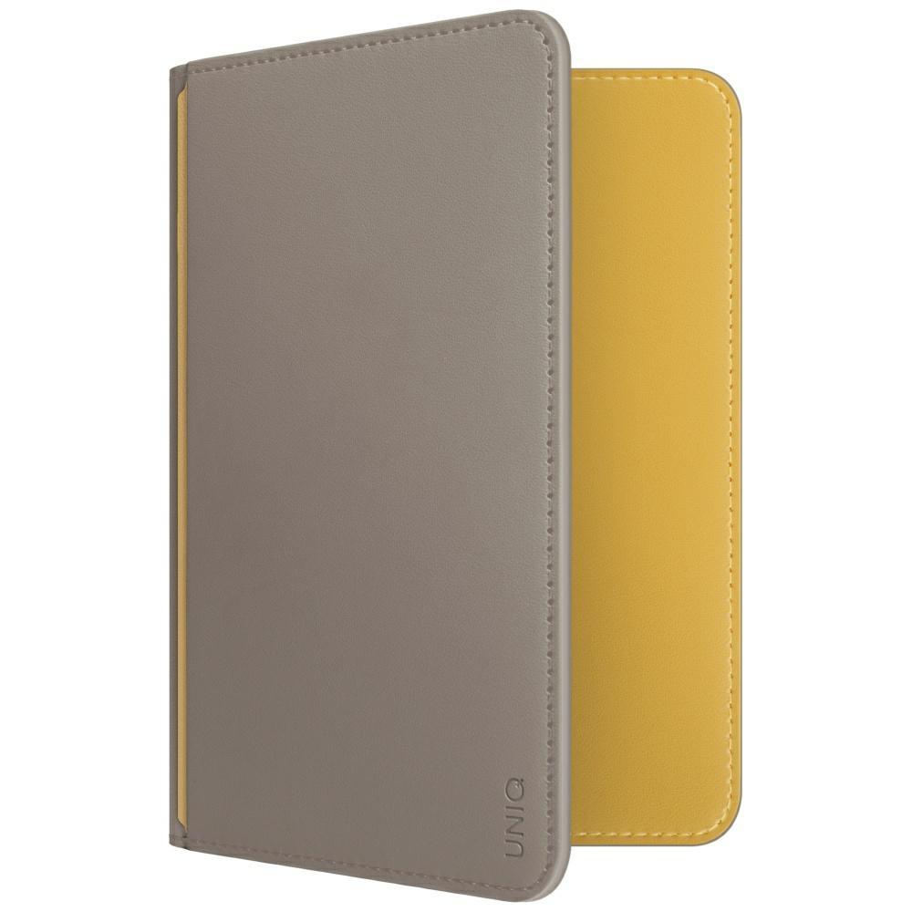 UNIQ Belmont RFID Blocking Passport Case Gray and Yellow