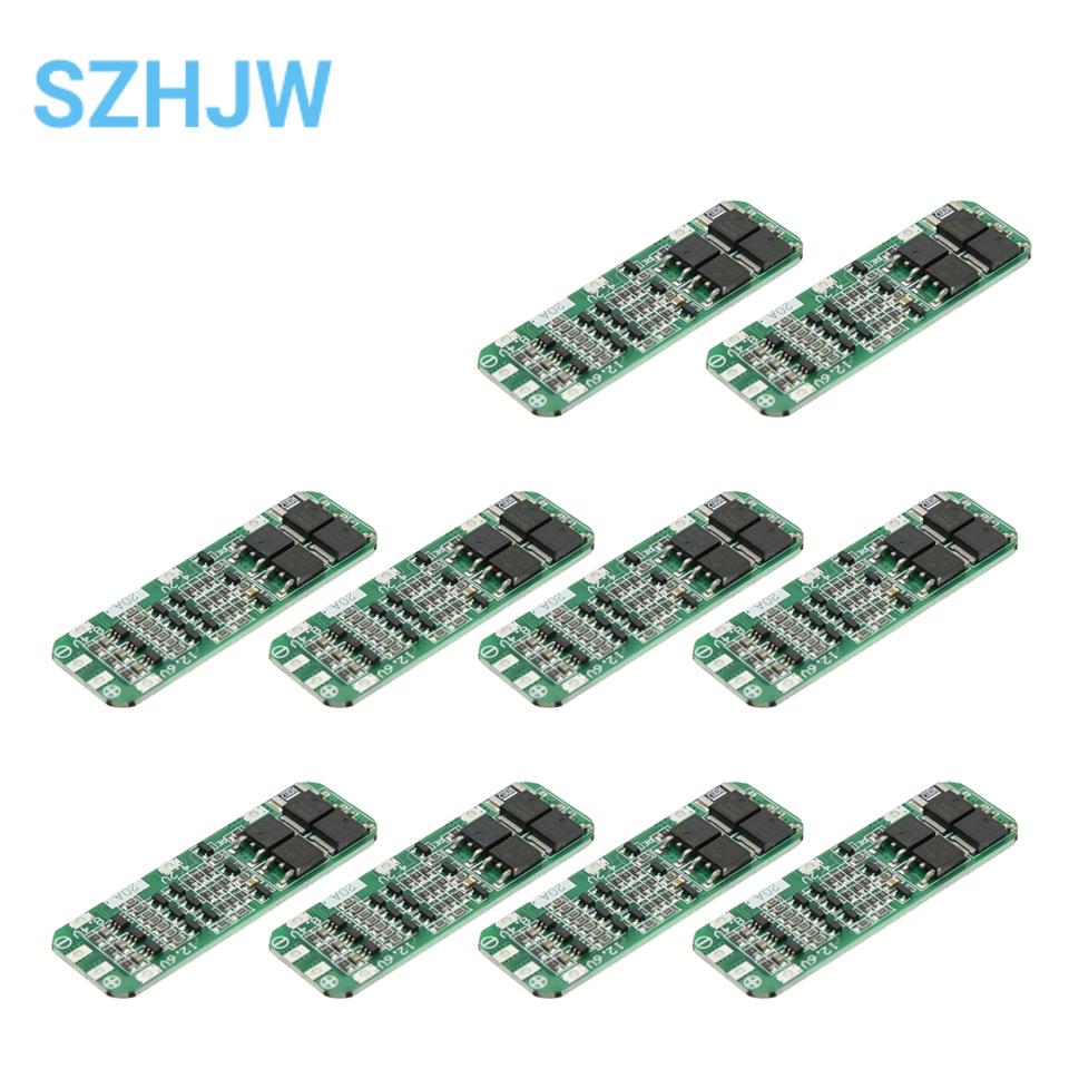 1-10pcs 3S 20A Li-ion Lithium Battery 18650 Charger Protection Board PCB BMS 11.1V 12V 12.6V Cell Charging Protecting Module