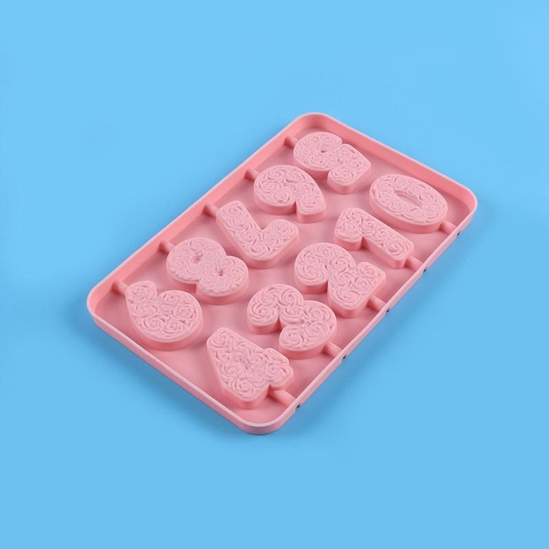 Fun DIY Number Cake Pop Candle Lollipop 0-9 Silicone Molds Set Great for All Occasions DIY Gifts