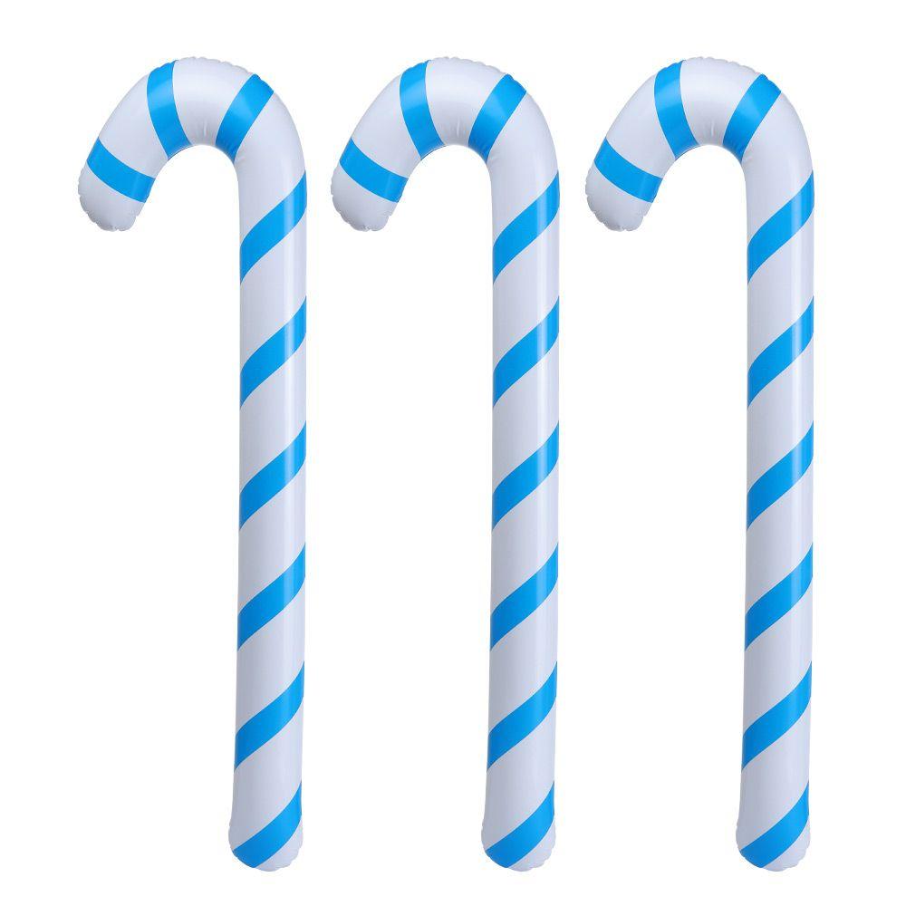 Home Party Balloons Crutch Balloons Santa Claus Walking Stick Inflatable Toys Christmas Candy Cane