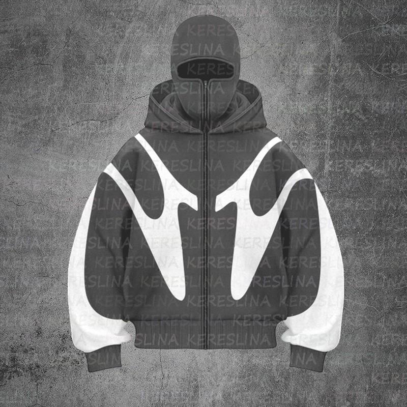 Streetwear Double Hood Sweatshirt Women Y2K Loose Fit Fall Winter Couple Matching