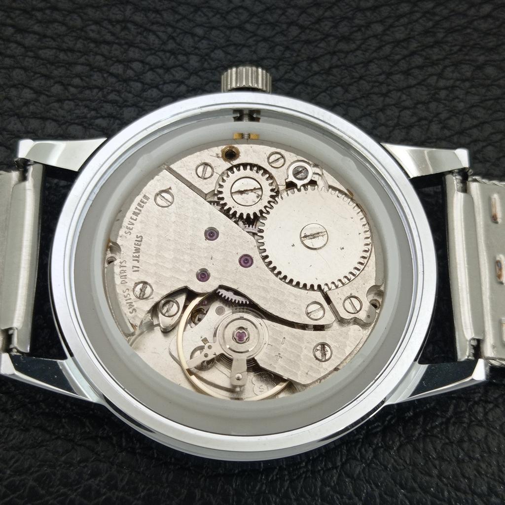 ВИНТАЖНЫЕ МУЖСКИЕ ЧАСЫ MONTINE SWISS С РУЧНЫМ ЗАВОДОМ, ВОССТАНОВЛЕННЫЕ, ЧЕРНЫЙ ЦИФЕРБЛАТ a445215-1