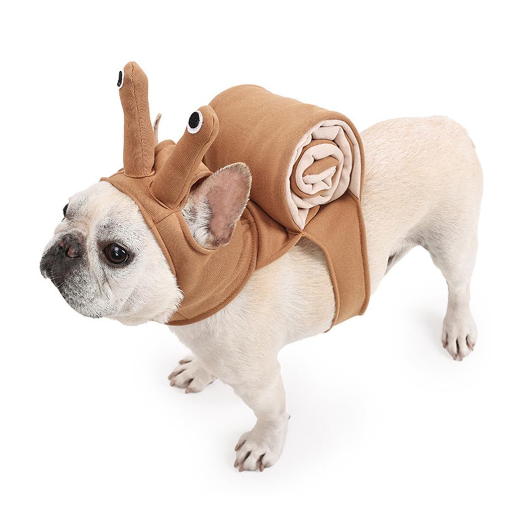 Dogs Cats Cosplay Snail Shape Jumpsuit Christmas Halloween Jumpsuit Pet Winter Clothes for Small Medium Large Dogs Cats