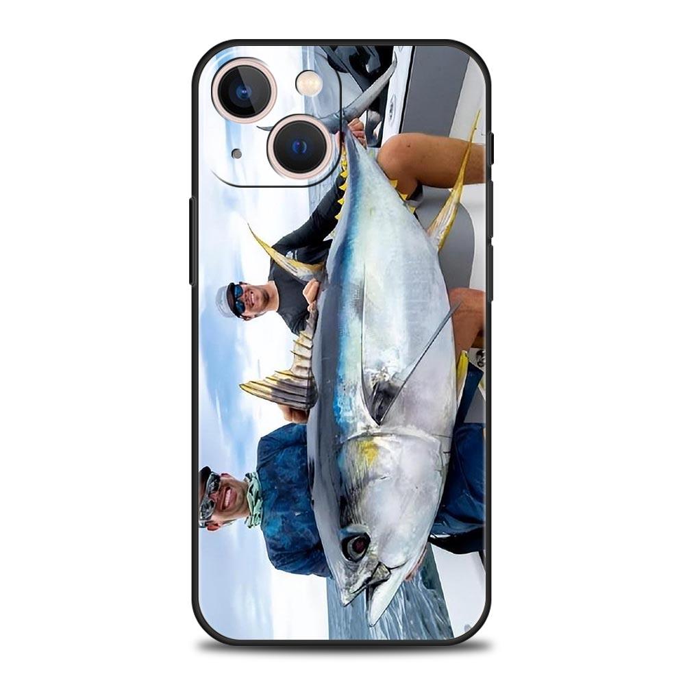 Чехол для телефона iPhone 16 15 14 13 12 11 Pro Max XS X XR SE 7 8 Plus Защитный чехол Голубой тунец iPhone 16e Мягкий чехол из ТПУ