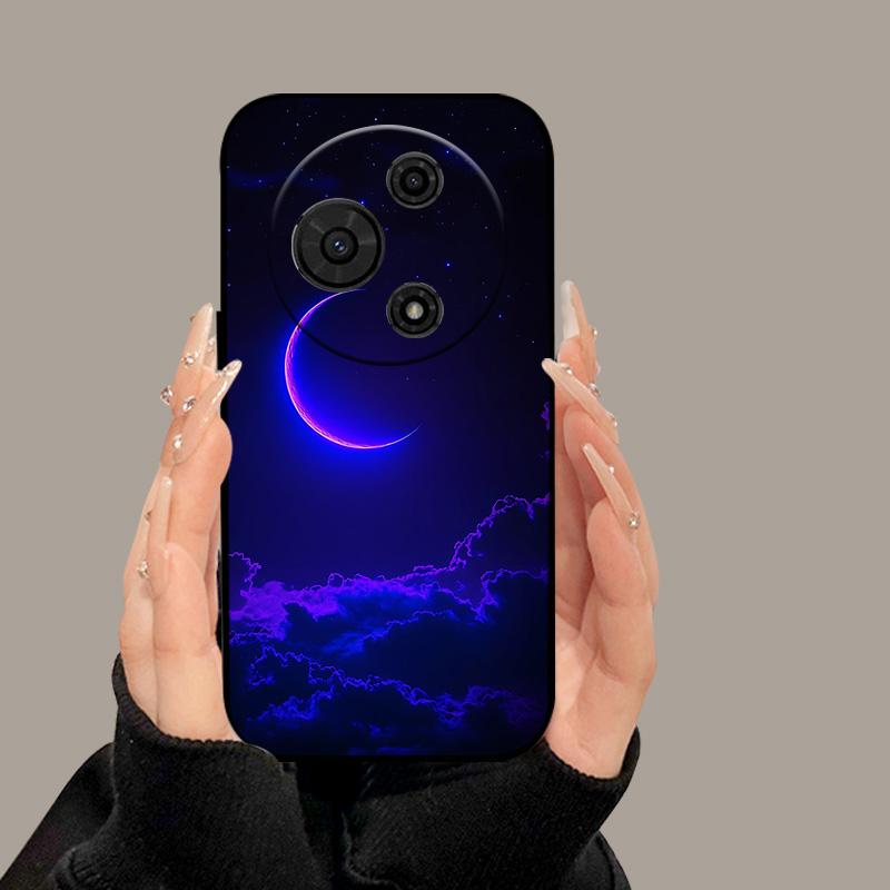For TCL 605 T517D Case Cute Cartoon Painted Soft Silicone Cover for TCL 60 SE TCL605 60SE Luxury Shockproof Bumper Fundas Cases