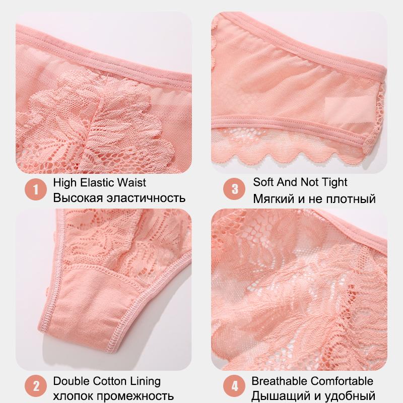 Женские сексуальные кружевные стринги, женские однотонные трусики-стринги с цветочным рисунком, нижнее белье, женское мягкое дышащее интимное белье