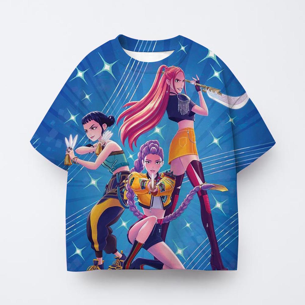 K-pop футболка группы охотников на ведьм летняя молодежная спортивная футболка с коротким рукавом для мальчиков и девочек одежда