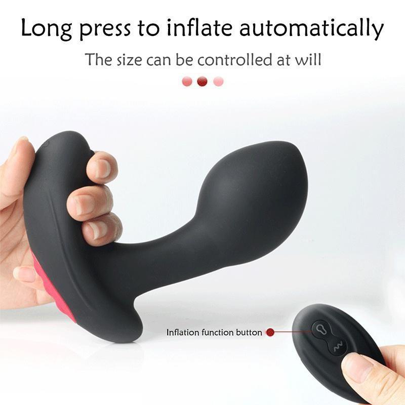 Remote Control Prostate Massager with Automatic Inflation Vibrating Modes for Adult Male Female Prostate Stimulator Anal Sex Toys for Men Women