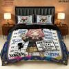Spy Family Pattern Bedding Quilt Set Quilt Cover Pillowcase Home Birthday Gift(1 * duvet cover + 2 * pillowcase, without core)