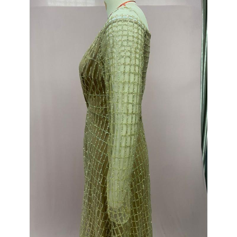 Женские летние повседневные длинные платья-футляры на одно плечо с длинным рукавом