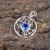 Swiss Blue Topaz Pendant Gemstone, 925 Solid Sterling Silver Pendant Jewelry, Handmade Pendant, Silver Jewelry For Gift