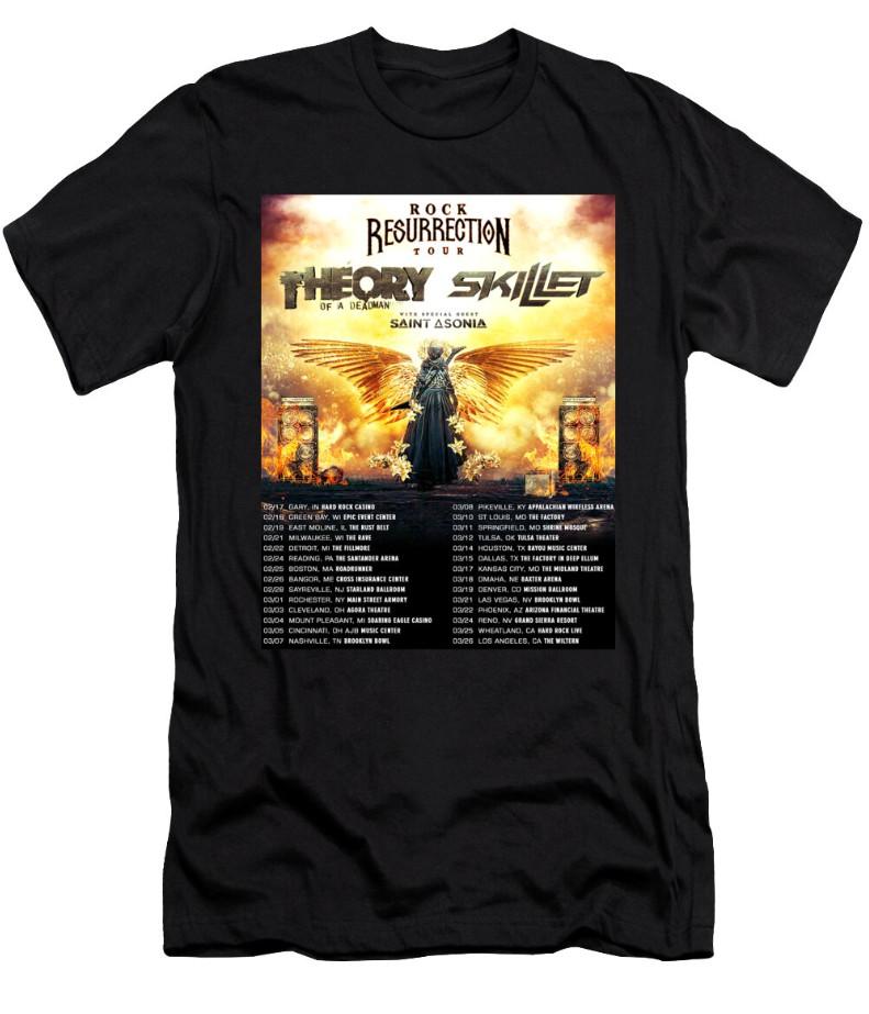 Theory Of A Deadman And Skillet Tour 2023 T-shirt, size S-4XL