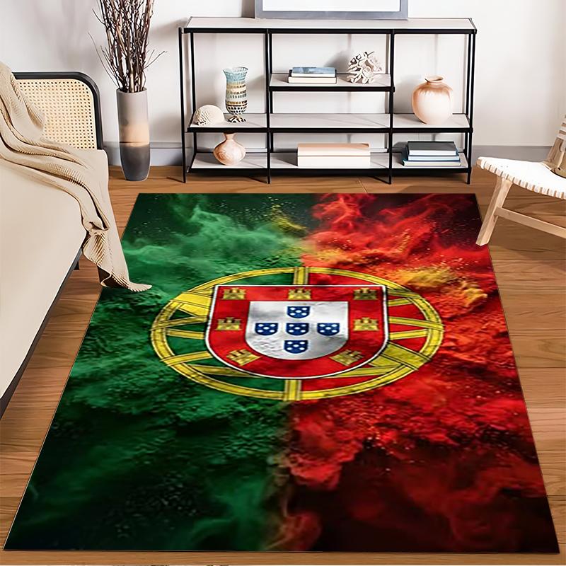 Flag of Portugal Design Rug Non-slip rug suitable for living room and bedroom sofas