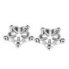 2Pcs Stainless Steel Flowers Clamps Body Jewelry Rings Clips