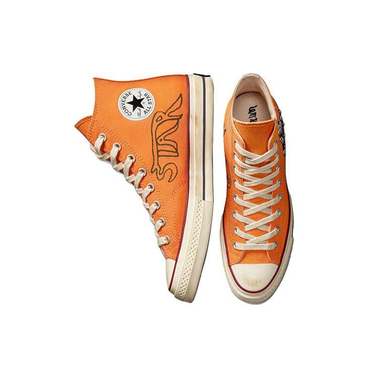 Come Tees x Converse Chuck 70 High Star Light Path Унисекс Кроссовки Оранжевый Солнечно-оранжевый Экрю A01762C