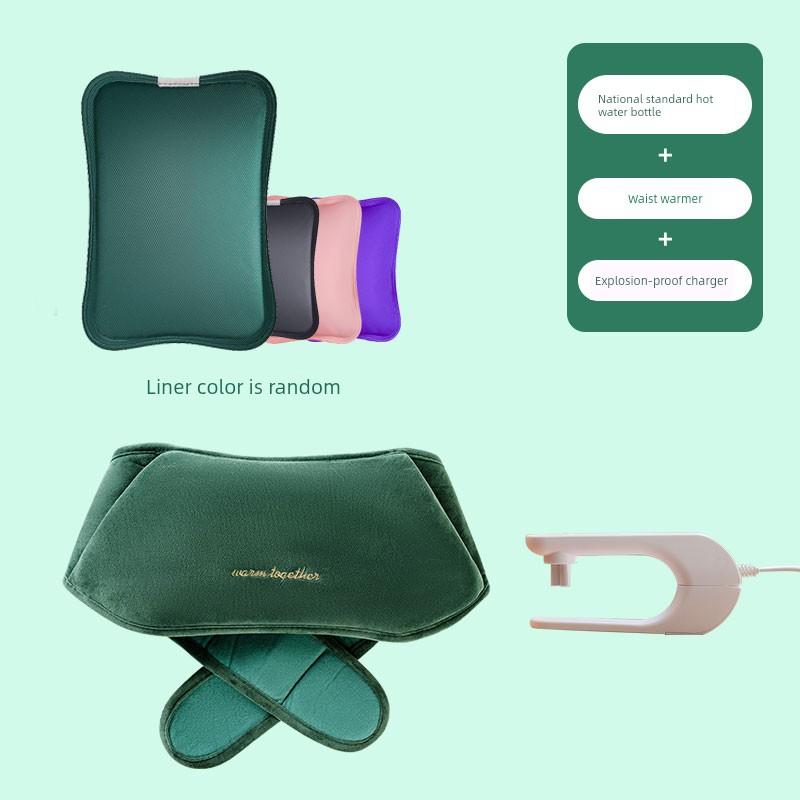Waist-Protecting Hot Water Bag, Rechargeable Explosion-Proof Warm Water Bag, Electric Heating Pad, Thermal Pad for Sleeping in Bed, Foot Warmer