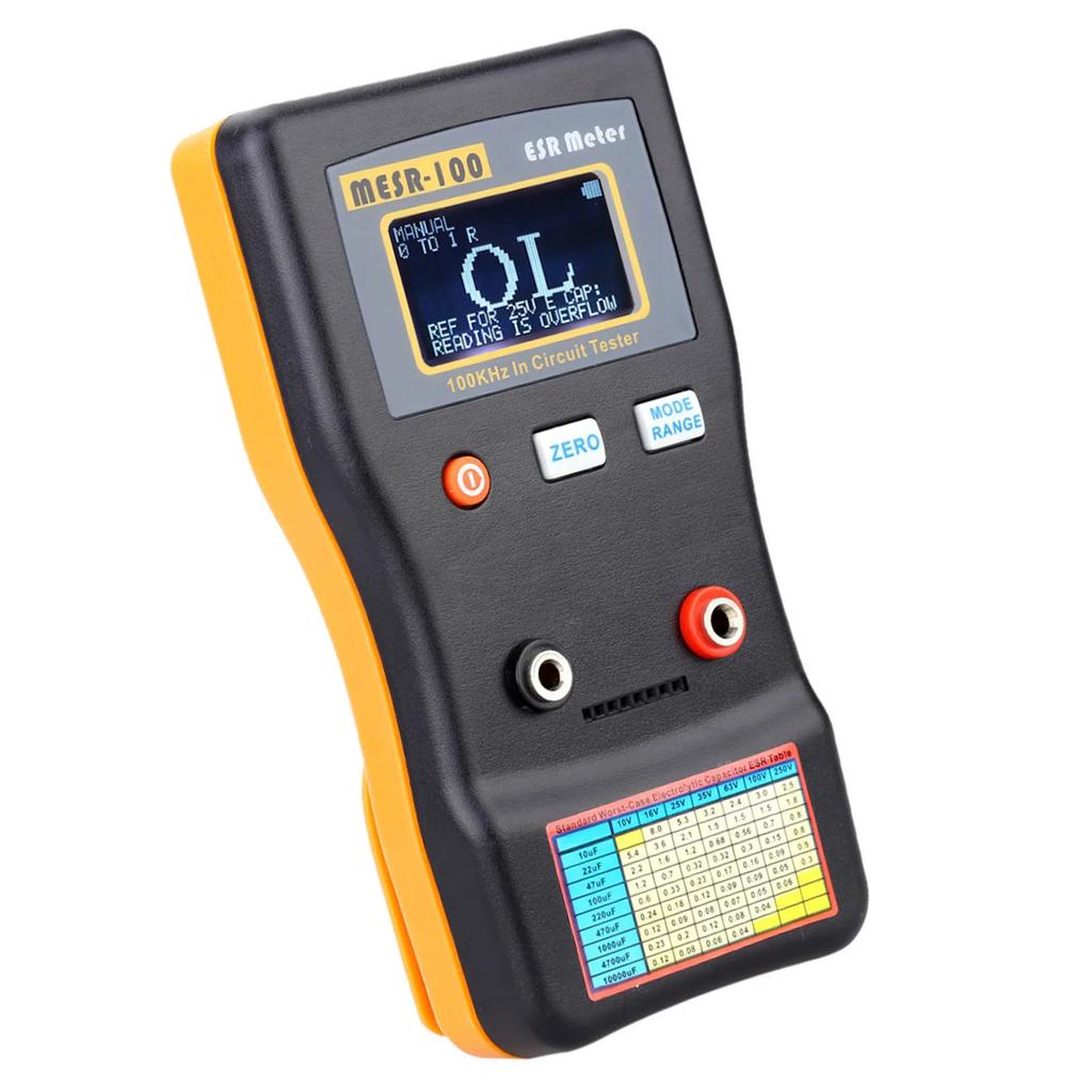 MESR-100 ESR Capacitance Meter LCD Capacitor Tester for Internal Resistance & Capacitance