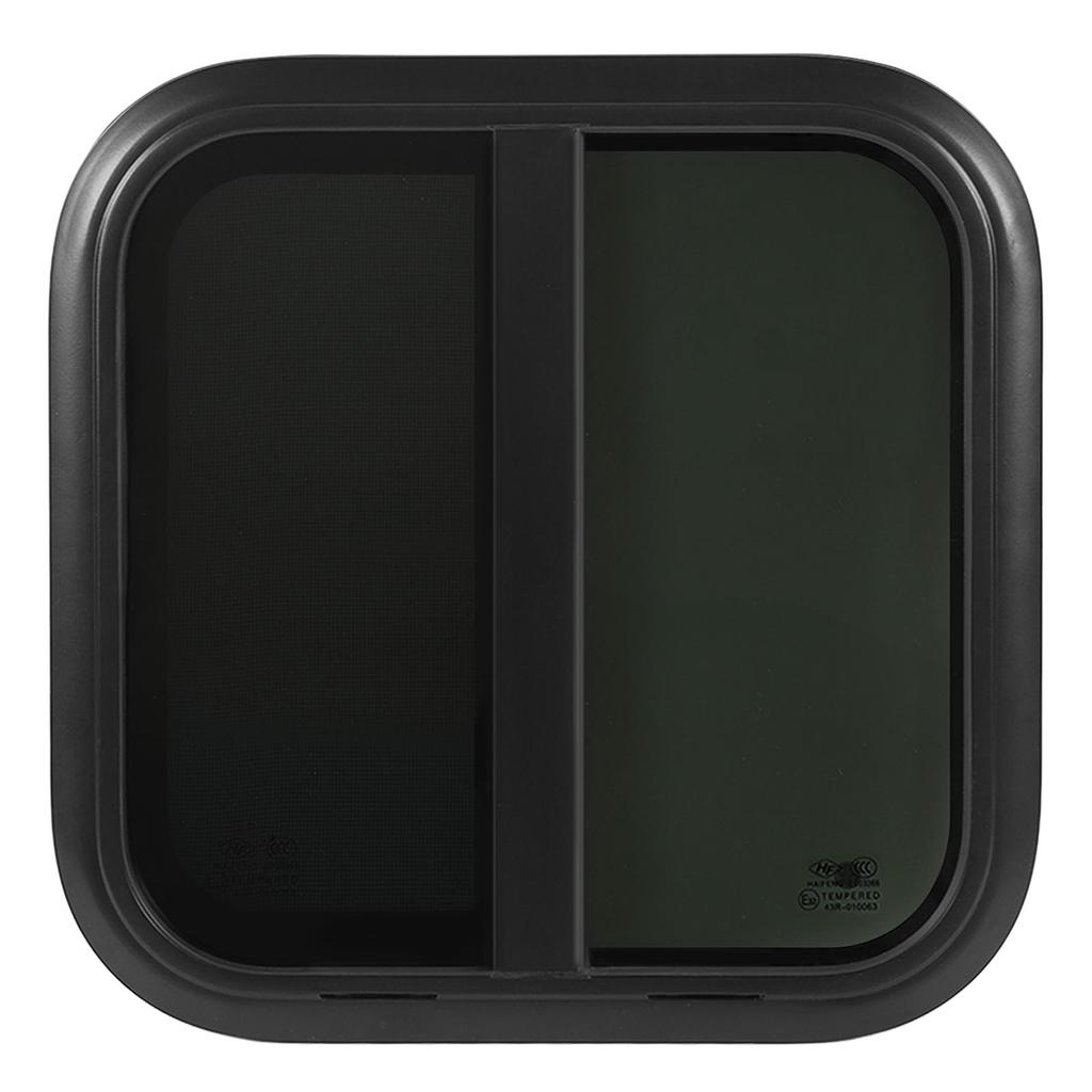 L500 H500mm RV Sliding Window Tempered Glass Anti UV Movable Insect Net Aluminum Alloy Frame for Trailer Marine Camper