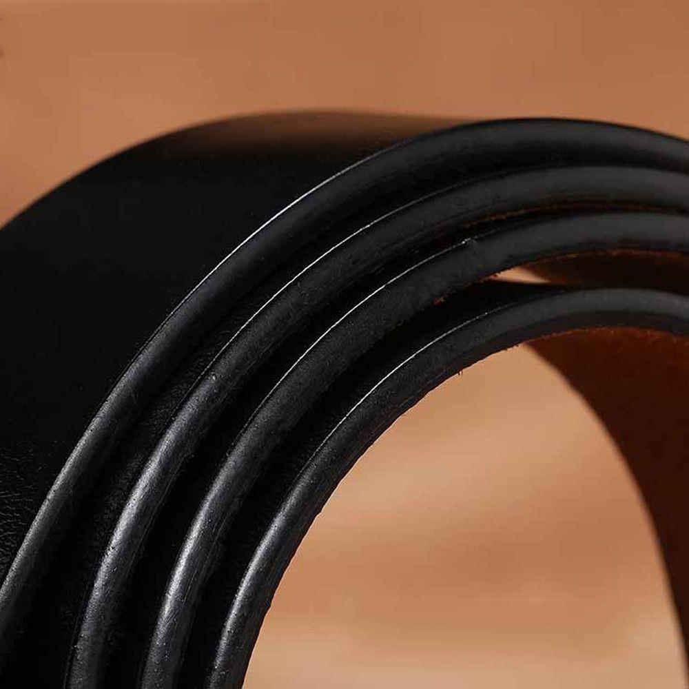 Replacement Craft DIY Genuine Leather Belt 3.3/3.8cm with Hole Classic Waistband No Buckle Girdle