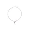 Heart Plump (Pearl) Silver-White Necklace Tnssvw13915M(Lt)
