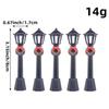5PCS Plastic Model Mini Retro Street Lights Miniature Scale Model Model Railway Train Lamp Decorative Lights Simulation