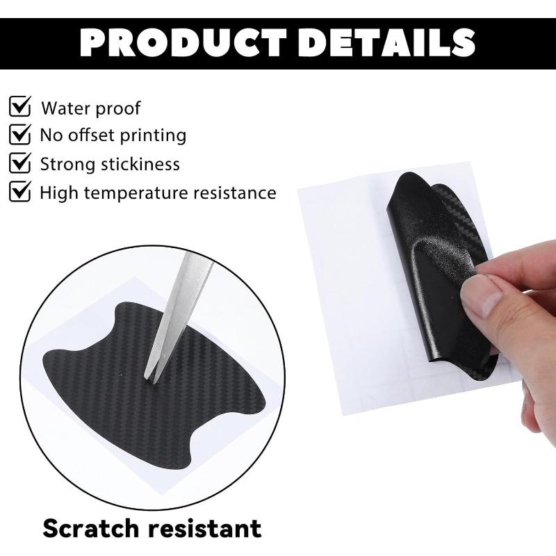 Автомобильные наклейки против царапин, дверная ручка автомобиля, защитная пленка из углеродного волокна, защитная пленка для автомобильной ручки, Стайлинг, внешние аксессуары