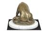 Staffordshire Bull Terrier, Staffy II - dog figurine, statue on white marble, trophy for Art-Dog dog show exhibition
