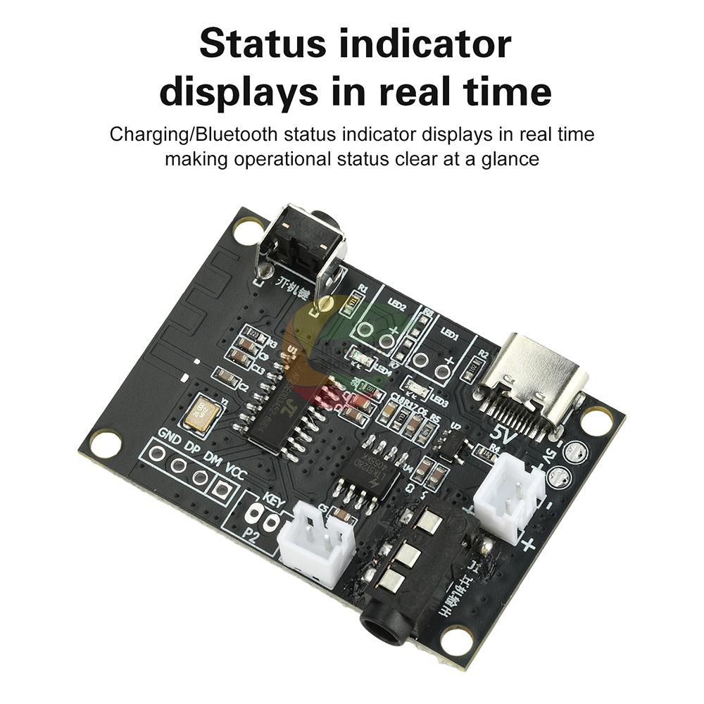 DC 5V 5W Bluetooth Amplifier Board Mono Mini Audio Module Type-C Connector for Car Navigation, Mini Audio System