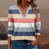 Women's T Shirt Tee Printed 3/4 Sleeve Daily Weekend Fashion Basic V Neck Regular Top