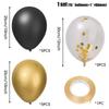 15-150PCS Black Gold Latex Balloons Sequin Confetti Balloon Birthday Wedding Baby Shower Party Decoration Inflatable Balloons