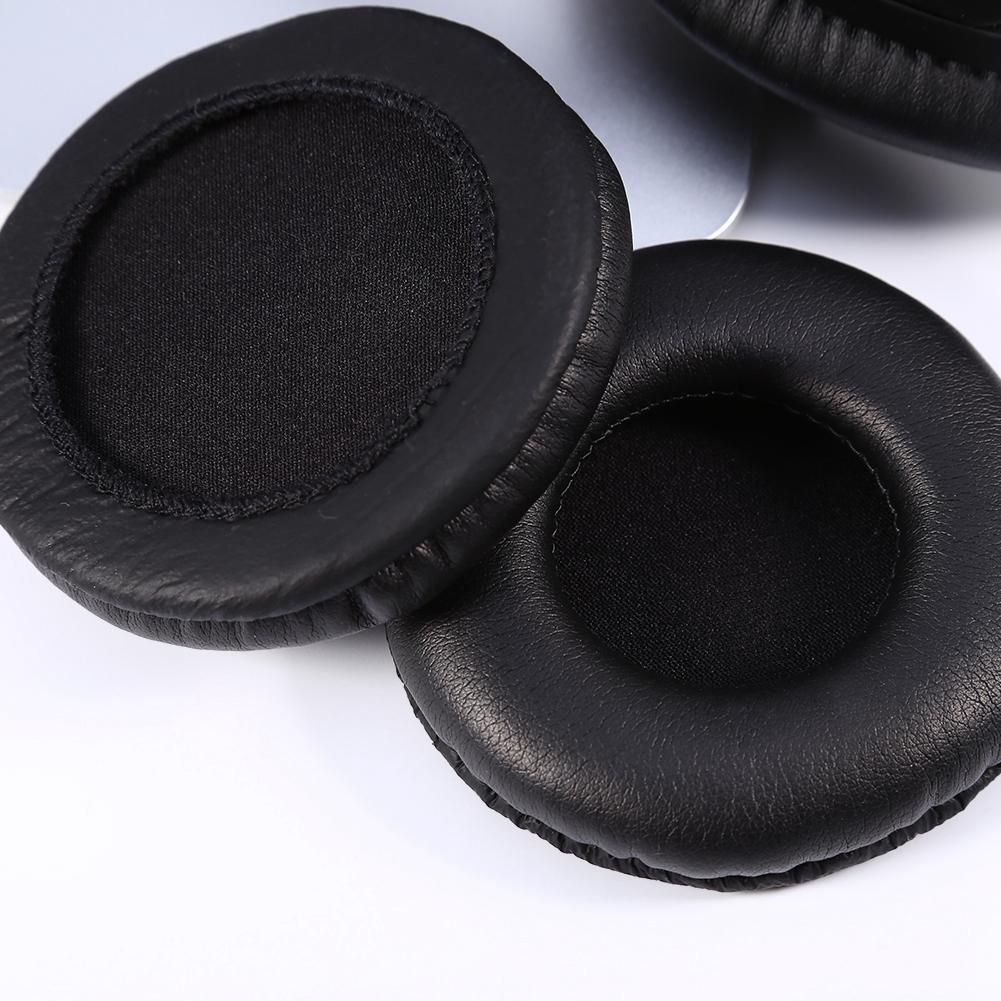 Soft Replacement Ear Pads Cushion PU Leather Soft Foam For Headset Headphone Black