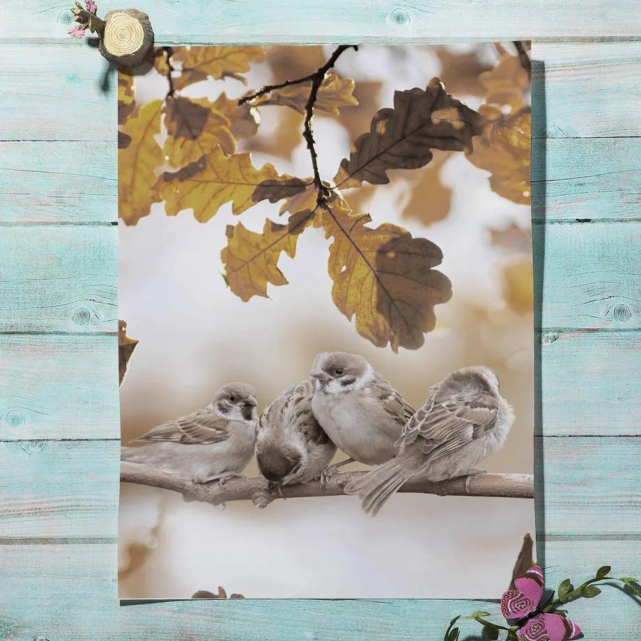 Винтажный осенний пейзаж, осенние растения, постеры, холст, картина, теплые тона, печать, природа, настенные художественные картины, декор интерьера гостиной