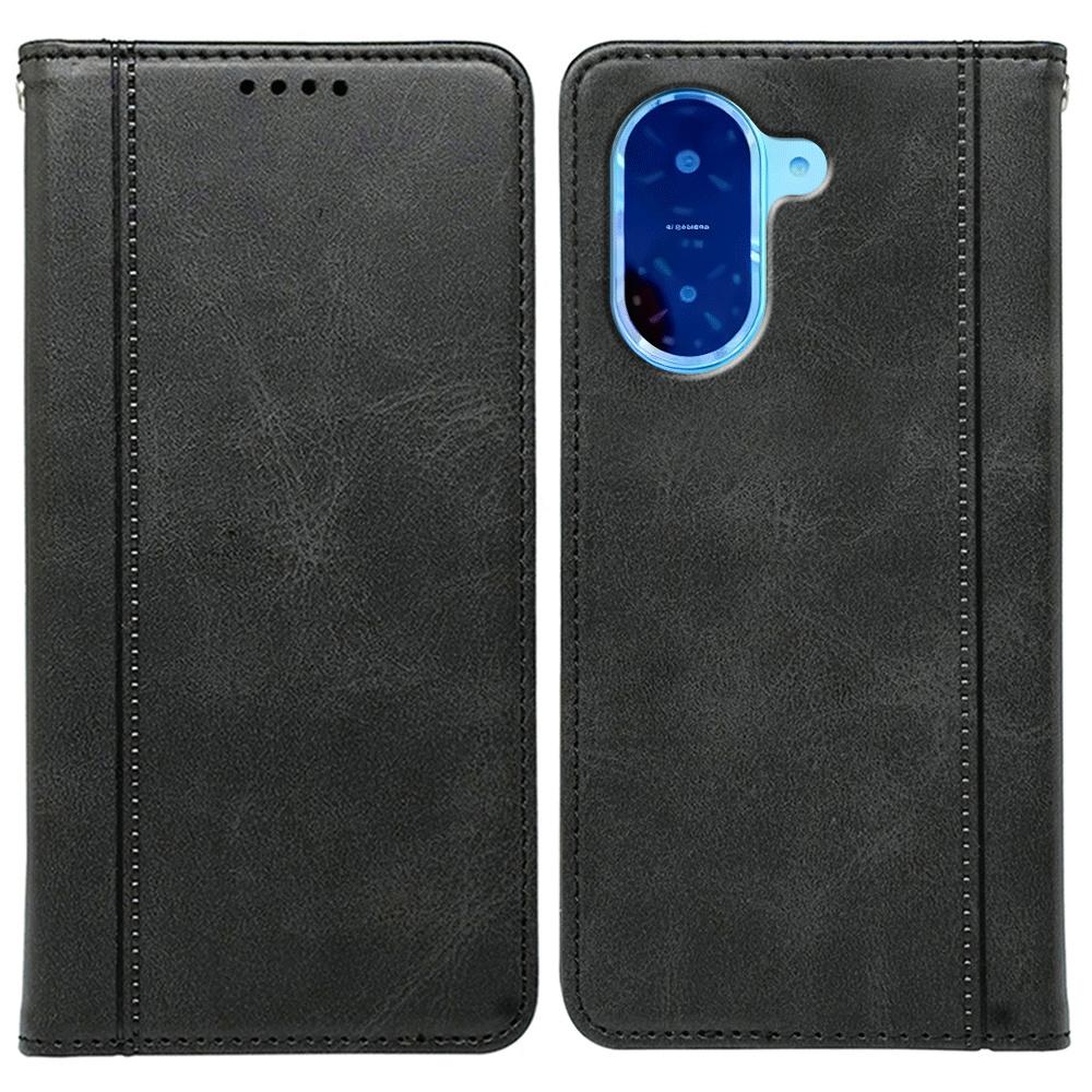 Для Xiaomi Redmi A5 4G (171,7 мм)/Чехол для Poco C71 4G Скрытая магнитная застежка Кожаный чехол с текстурой теленка