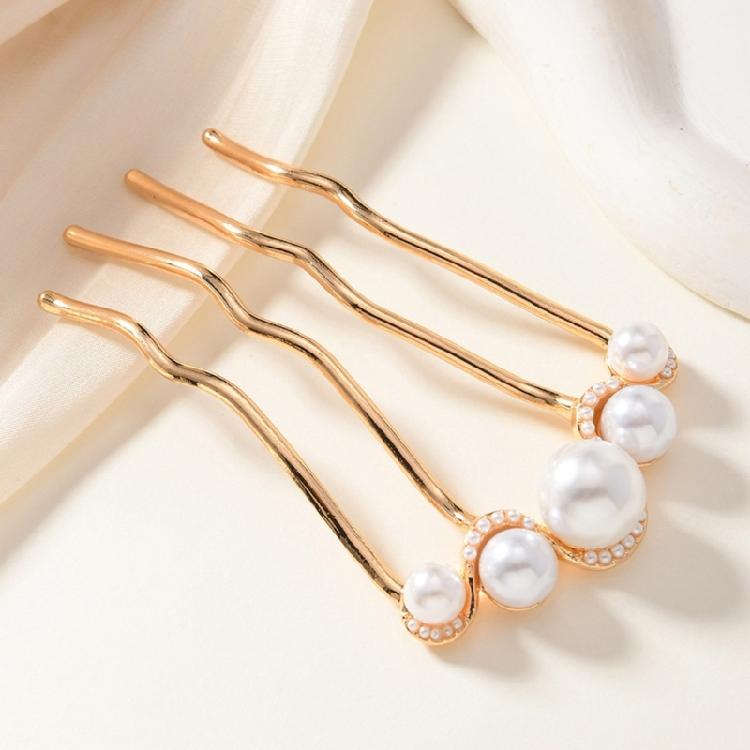 U-образная французская заколка для волос, французская вилка-шпилька с 4 зубцами для прически «пучок» для женщин и девушек. Аксессуары для причесок.