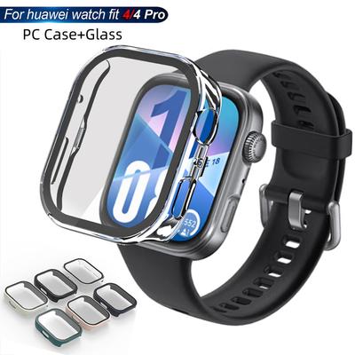 Закаленное стекло+чехол для Huawei Watch Fit 4/4 pro Всесторонняя защита экрана Жесткий ПК бампер Чехлы для часов для Huawei Watch Fit 4