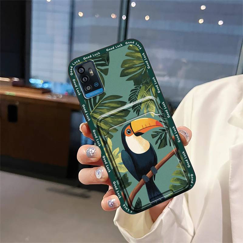 Защитный прочный чехол для телефона ZTE Blade A71 Устойчивый к грязи Мягкий ТПУ чехол Полная защита Слот для карт Водонепроницаемый Милый мультяшный