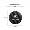 CGB1 2Pcs Car Anti-Slip Pad Leather Water Cup Mat Drink Coaster For Skoda Octavia Kodiaq Enyaq iV Kamiq Scala Superb Fabia Rapid Yeti