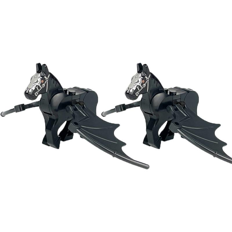 Single Sell Medieval Knight War Horses Wolves Tiger Bears Deer Dragon Animal Decorative Toy Moc Building Block Rope Saddles K039