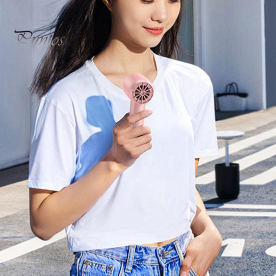 Ручной вентилятор с мощным потоком воздуха, компактный дизайн, портативный, работающий от USB-аккумулятора, 3 скорости, охлаждающий вентилятор, охладитель воздуха