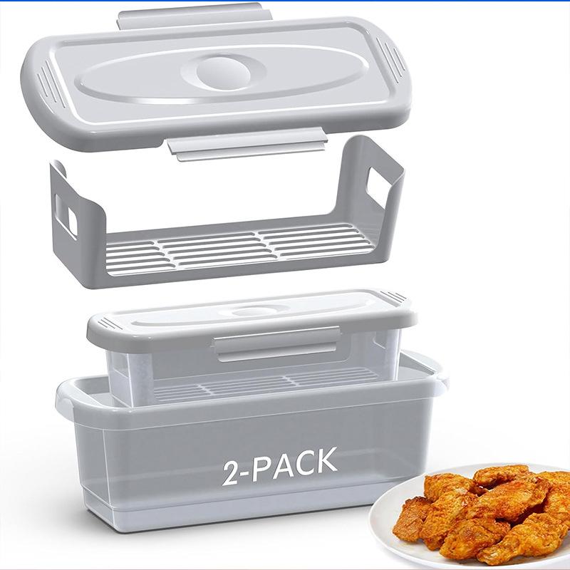 Миска-шейкер для кляра, Панировочная миска-шейкер с крышками, Шейкер для жарки куриных крылышек, рыбы, луковых колец, овощей