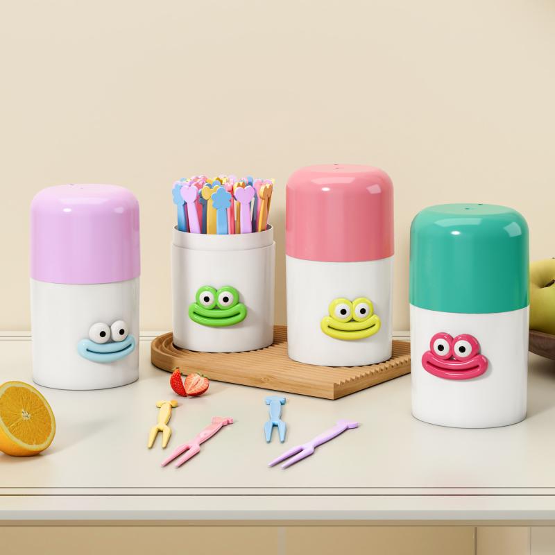 50Pcs/Box Dopamine Food Picks Mini Forks For Kids Fruit Fork Bento Box Bento Accessories Food Decoration Fork Food Picks For Kid